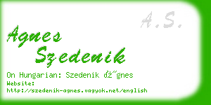 agnes szedenik business card